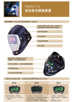 【3M SPEEDGLAS 9100V自动变光焊接面罩 1个/箱 焊接面罩 变光面罩】价格,厂家,图片,防护面罩、面具、呼吸器,天津富宝久天工贸有限公司